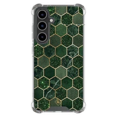 Samsung Galaxy S24 FE shockproof hoesje - Kubus groen