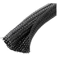 Quadrios 23CA171 Gevlochten slang Zwart Polyester 32 tot 33 mm per meter - thumbnail