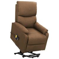 Sta-op-massagestoel stof taupe