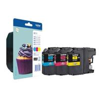 Brother LC123RBWBP inktcartridge 3 stuk(s) Origineel Cyaan, Magenta, Geel