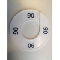 Maatring 9cm wit/zwart 90