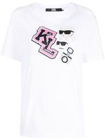 Karl Lagerfeld Ikonik Varsity oversized T-shirt - Blanc