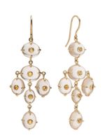 Tamara Taichman 14tk yellow-gold Girandole quartz and sapphire drop earrings - Or - thumbnail