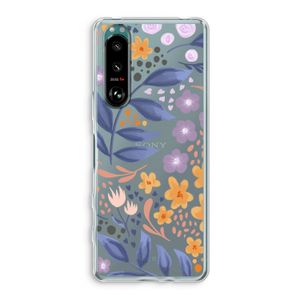 Flowers with blue leaves: Sony Xperia 5 III Transparant Hoesje