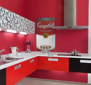 Muursticker Soepblik Campbell's Andy Warhol