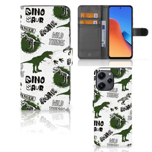 Telefoonhoesje met Pasjes voor Xiaomi Redmi 12 Dinosaurus