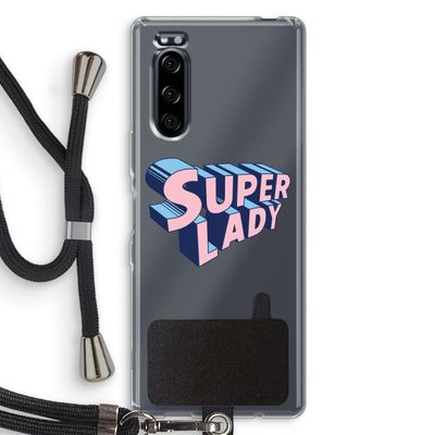 Superlady: Sony Xperia 5 Transparant Hoesje met koord