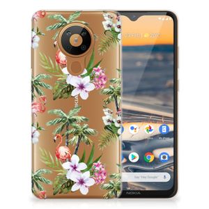 Nokia 5.3 TPU Hoesje Flamingo Palms