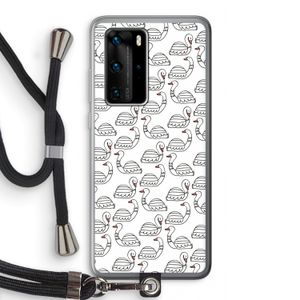 Zwanen: Huawei P40 Pro Transparant Hoesje met koord