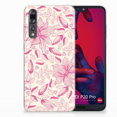 Huawei P20 Pro | TPU Case | Pink Flowers