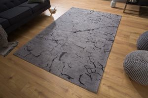 Designtapijt FIRE & EARTH 240x160cm grijs katoen - 38756