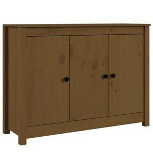 The Living Store Houten Dressoir - Massief Grenenhout - 100 x 35 x 74 cm - Honingbruin