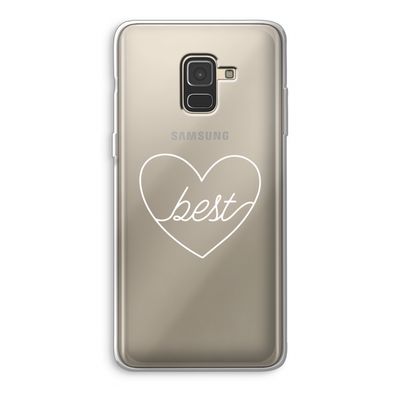 Best heart pastel: Samsung Galaxy A8 (2018) Transparant Hoesje