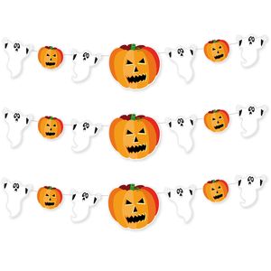 Set van 3x stuks halloween/horror thema spoken/pompoenen slinger 1,6 meter