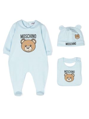Moschino Kids pyjama à imprimé Teddy Bear - Bleu