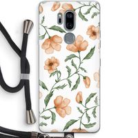 Peachy flowers: LG G7 Thinq Transparant Hoesje met koord