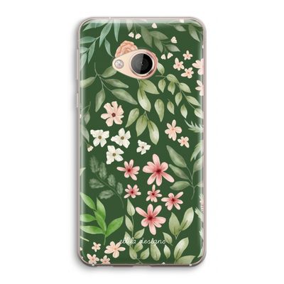 Botanical green sweet flower heaven: HTC U Play Transparant Hoesje