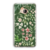 Botanical green sweet flower heaven: HTC U Play Transparant Hoesje