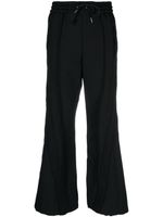 sacai pantalon droit à détails rayés - Noir