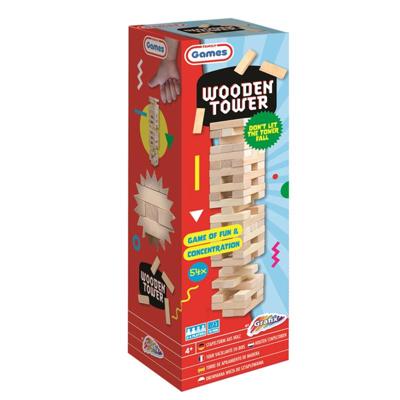 Grafix Stapeltoren hout, 54dlg.