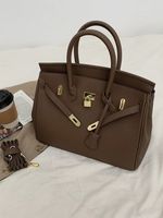 Large Capacity Twist Lock Handbag Crossbody Bag