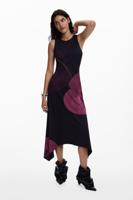 Asymmetrische jurk klaproos - BLACK - XL