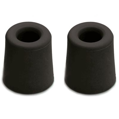 Stoot rubber Deurstopper - 5x stuks - zwart - rubber - 3 x 3 cm - deurbuffer