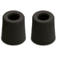Stoot rubber Deurstopper - 5x stuks - zwart - rubber - 3 x 3 cm - deurbuffer