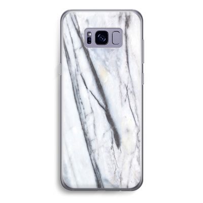 Gestreepte marmer: Samsung Galaxy S8 Transparant Hoesje