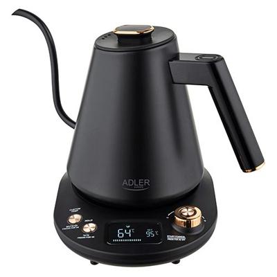 Adler AD 1349 Waterkoker met lange schenktuit 1.0L Zwart