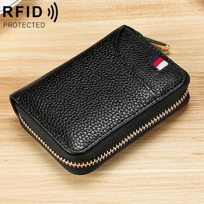 KB151 Multi-Card anti-magnetische RFID orgel kaart pakket Dames portemonnee (zwart)