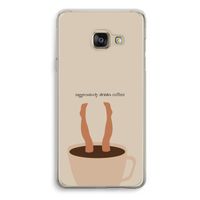 Aggressively drinks coffee: Samsung Galaxy A3 (2016) Transparant Hoesje