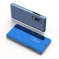 Voor Galaxy A90 5G galvaniseren spiegel horizontale Flip PU lederen draagtas met houder (blauw)
