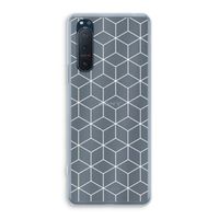 Zwart-witte kubussen: Sony Xperia 5 II Transparant Hoesje Zwart-witte kubussen: Sony Xperia 5 II Transparant Hoesje