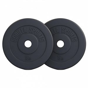 Gorilla Sports Gewichtsschijven - Olympisch - Halterschijf - 2 x 15 kg -