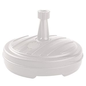 Witte ronde parasolvoet plastic 13 liter