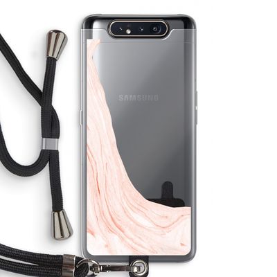 Peach bath: Samsung Galaxy A80 Transparant Hoesje met koord