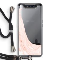 Peach bath: Samsung Galaxy A80 Transparant Hoesje met koord