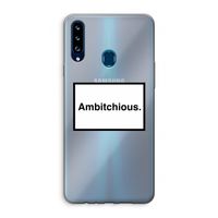Ambitchious: Samsung Galaxy A20s Transparant Hoesje