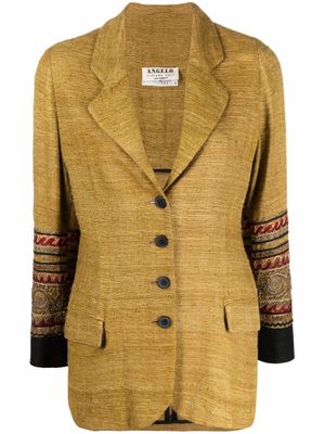 A.N.G.E.L.O. Vintage Cult blazer à broderies (années 1990) - Jaune