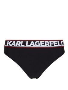 Karl Lagerfeld bas de bikini à bande logo - Noir