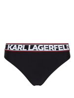 Karl Lagerfeld bas de bikini à bande logo - Noir - thumbnail