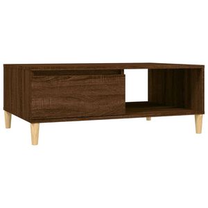 vidaXL Salontafel 90x60x35 cm bewerkt hout bruin eikenkleur