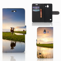 Huawei Ascend Y550 Telefoonhoesje met Pasjes Koe - thumbnail