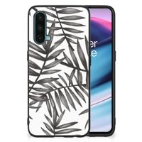 OnePlus Nord CE 5G Bloemen Hoesje Leaves Grey