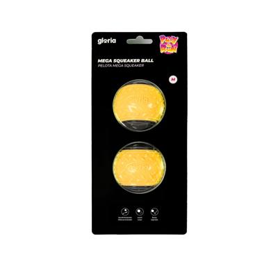 Huisdierenbal Gloria PLAY AND RUN Geel TPR M 6,35 cm 2 Stuks