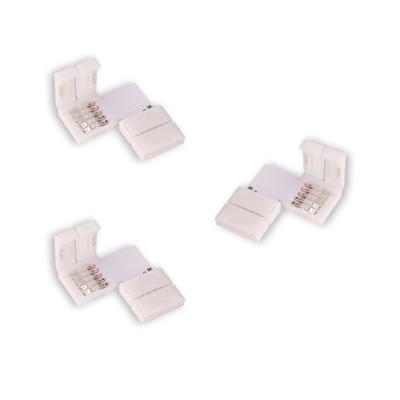 3x RGBWW LED-strip koppelstuk hoek soldeervrij