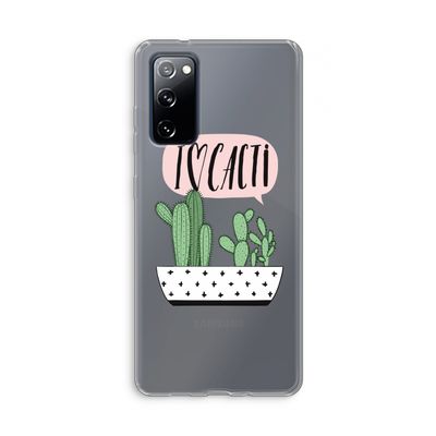 I love cacti: Samsung Galaxy S20 FE / S20 FE 5G Transparant Hoesje