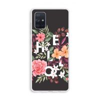 Hello in flowers: Galaxy A71 Transparant Hoesje