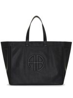 ANINE BING grand sac cabas Rio en cuir artificiel - Noir